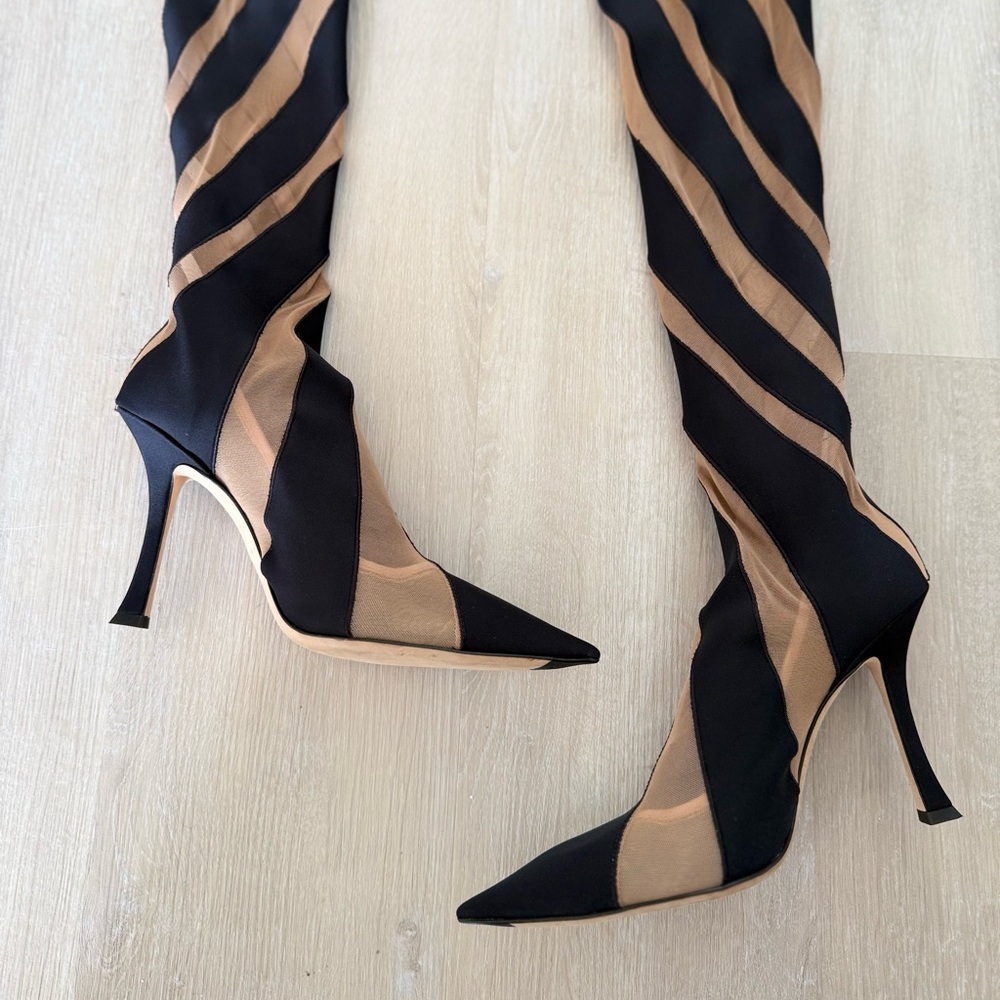 New JIMMY CHOO x Mugler over-the-knee sock boots 39 - Picture 9 of 12